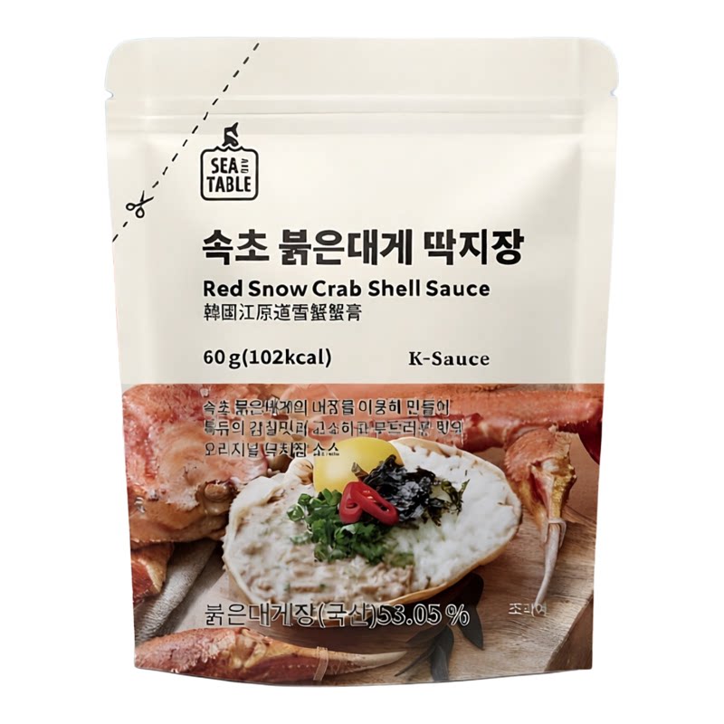 sea table 江原道雪蟹蟹膏60克炒饭炒菜拌面下饭拌饭咸香韩式蟹膏