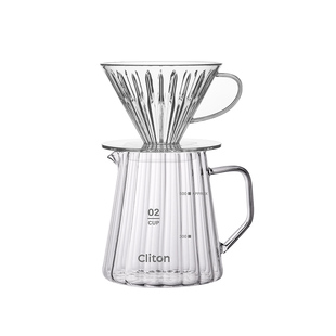 手冲咖啡壶套装玻璃分享壶树脂咖啡滤杯V60滴漏式过滤器滤纸漏斗