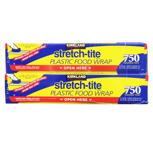 现货美国Kirkland柯克兰保鲜袋食物水果保鲜膜750尺231米带切断器