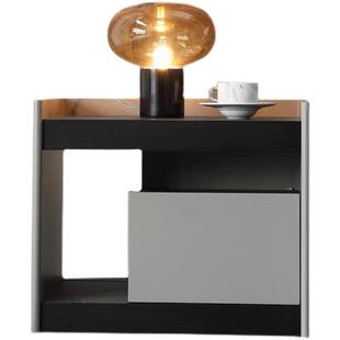 poliform Enzo意式极简床头柜设计师实木卧室收纳烤漆床边储物柜