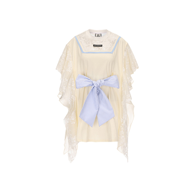 【WEancheAM】蕾丝蝴蝶结连衣裙