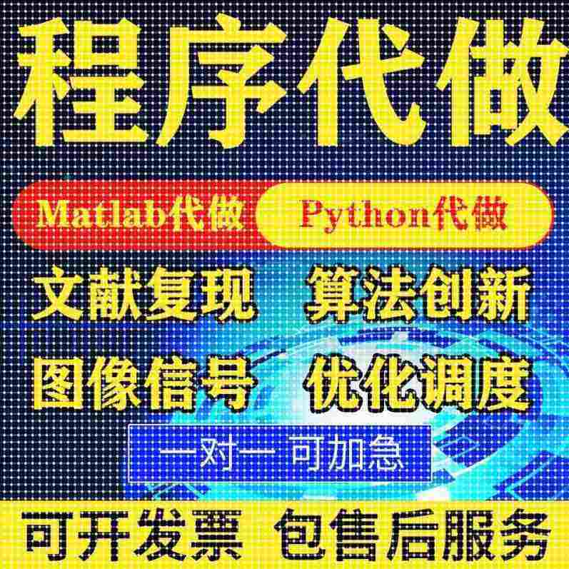 matlab代码帮做代编程序代做python覆现算法彷真编写图像信号处理