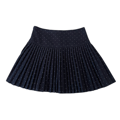 减龄波点高腰显瘦毛呢半身裙