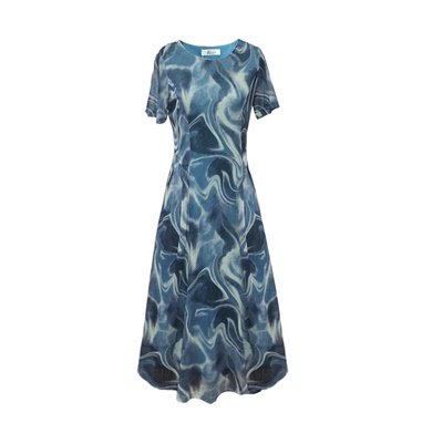 琳丹乐2024年夏季新款设计感小众修腰连衣裙法式气质显瘦48083