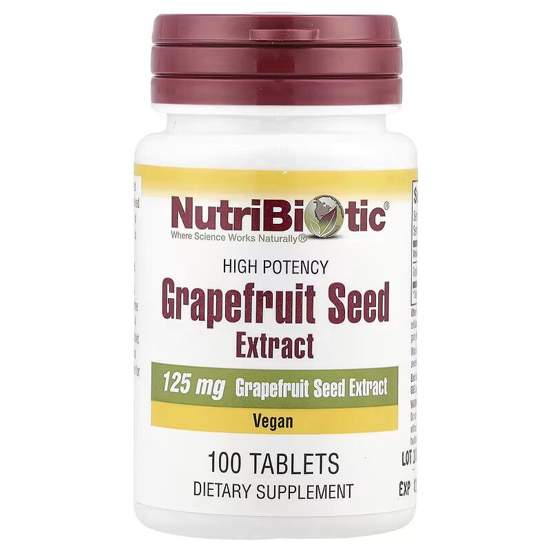 现货美国NutriBiotic DefensePlus 葡萄柚籽提取物精华GSE 100片