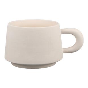 亮恒陶艺素坯马克杯水杯素烧坯釉下DIY彩绘陶瓷半成品高白泥素胚