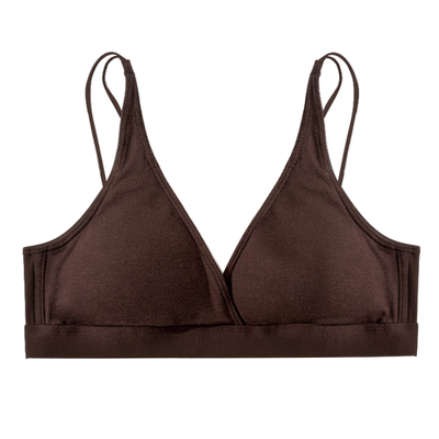 法式三角杯内衣小胸聚拢无痕磨毛