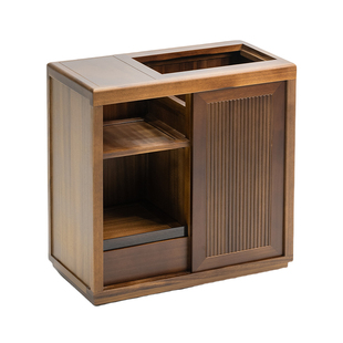 核桃木茶水柜烧水壶一体实木可移动茶几家用茶室泡茶台茶吧机茶车