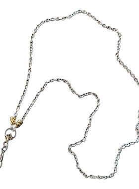 2026新款[掉色包换防敏]双色24K镀金钛钢金属链镂空泰国佛牌链子