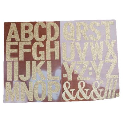 靖童贴纸金色字母贴画