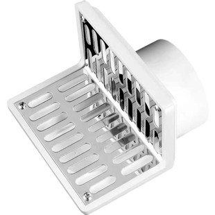 L型墙角地漏阳台侧边排水不锈钢过滤网 75去水管同层下水墙面直排