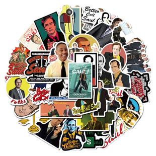 50张美剧风骚律师贴纸行李箱手机电脑防水贴画 Better Call Saul