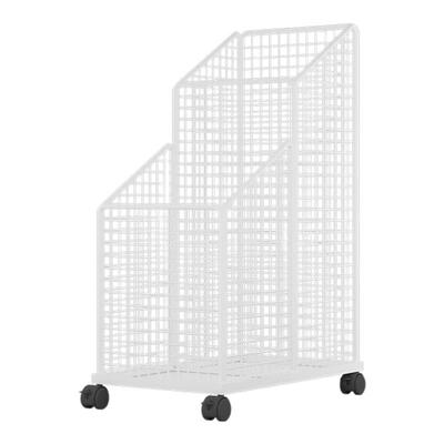 羽毛球拍置物架落地瑜伽垫收纳筐带轮家用健身整理运动器材收纳架