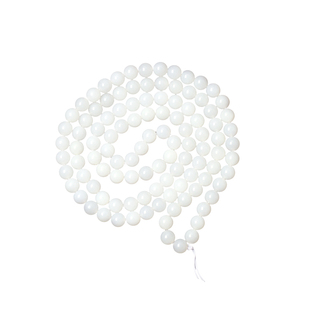 天然和田玉俄料羊脂白玉项链佛珠链 老料料子细腻男女款玉石饰品