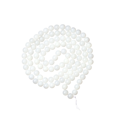 天然和田玉俄料羊脂白玉项链佛珠链 老料料子细腻男女款玉石饰品