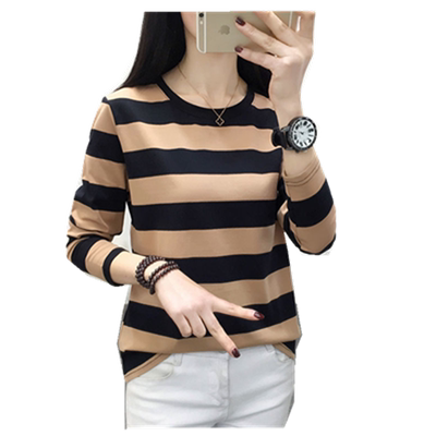 2022年秋季条纹长袖ins韩洋气