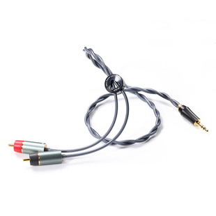 ddHiFi RC30A RC40A RC30B 3.5/4.4转RCA双RCA桌面屏蔽纯银信号线