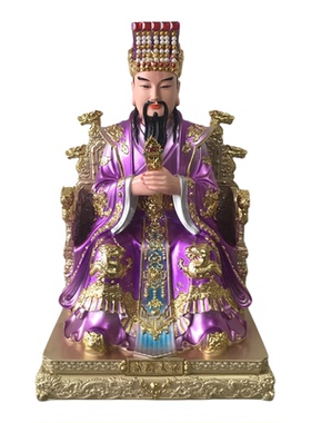 彩绘紫薇大帝神像供奉树脂摆件