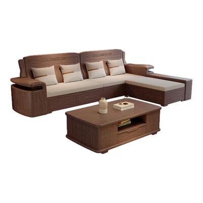 黑胡桃木中式沙发冬夏两用家具