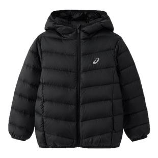 ASICS/亚瑟士童装保暖防水防污羽绒服轻薄连帽外套男女童排骨藏青