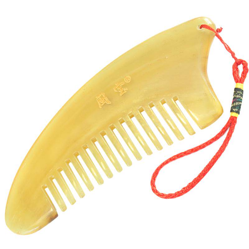 闽宝大号加厚天然正品正宗黄牛角梳子头部按摩多功能刮痧板通经络