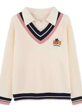 a02学院风假两件针织衫
