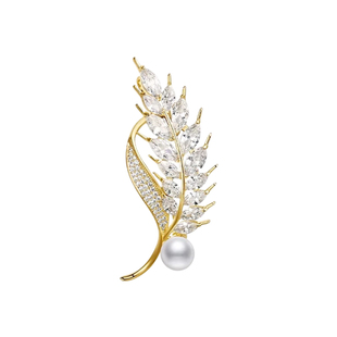 气质麦穗精致胸针女款时尚百搭高级奢华西装胸花新款大衣别针配饰