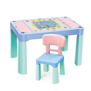 正品清仓邦宝多功能学习积木桌9089小颗粒面板带飞行棋含60个零件