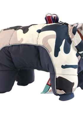 宠物狗狗四脚衣服冬装防寒可牵引