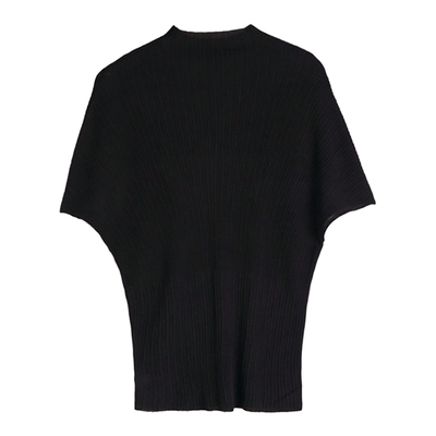 法式轻熟风半透镂空短袖针织罩衫