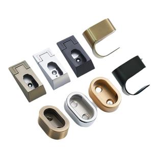 衣柜内挂衣杆衣托索菲亚铝合金通杆横杆架固定器底座配件卡扣法兰