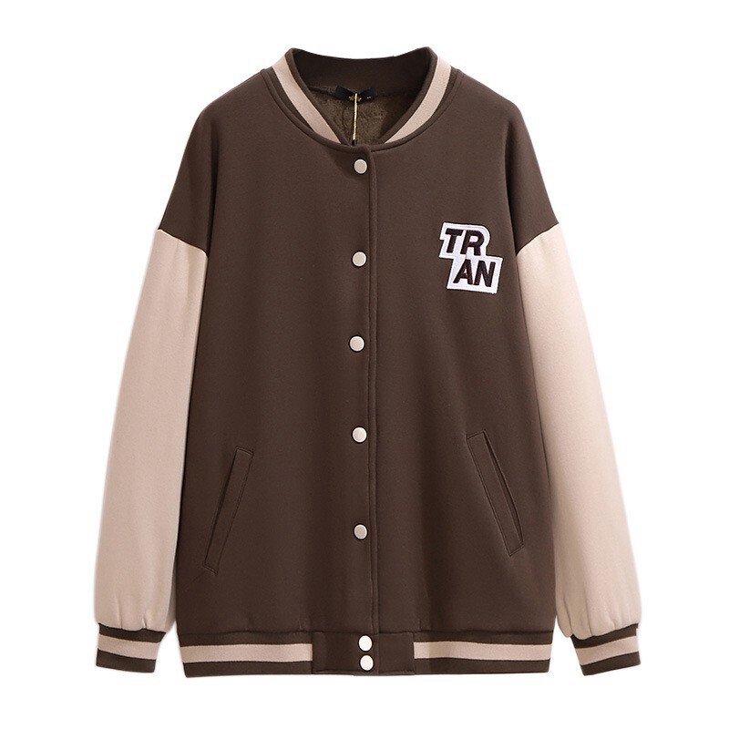 大码棒球服女夹克外套