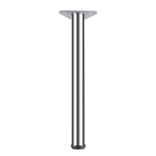 定制304不锈钢吧台脚支撑柱电脑桌脚可调节吧台支撑腿伸缩橱柜脚