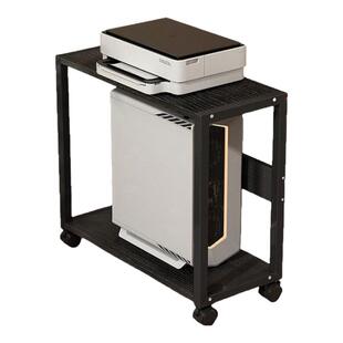 多层电脑主机箱托架家用台式办公主机架两层放打印机收纳架可移动