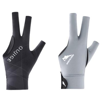 运动台球手套三指斯诺克出杆防滑手指保护拇指捏镖男左手右手桌球