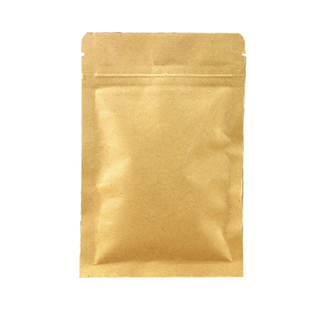 内镀铝牛皮纸袋自立自封袋茶叶分装袋食品包装袋密封口袋100个