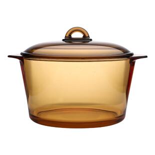 法国乐美雅进口透明琥珀锅玻璃锅耐高温燃气家用煎锅炒锅蒸煮汤锅