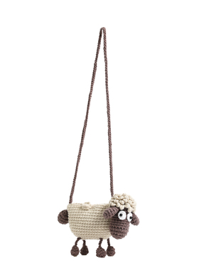 绵羊纯手工编织diy玩偶成品包包小众设计斜挎包可爱针织儿童小包