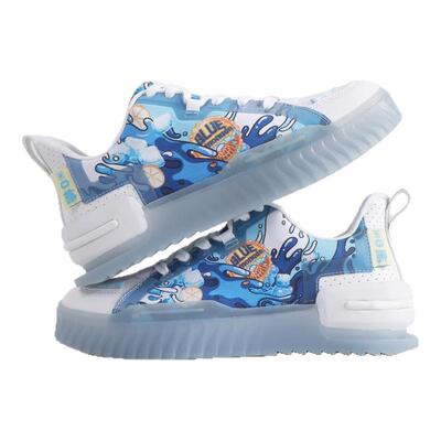 匹克态极板鞋爱定客联名夏日派对休闲鞋男鞋涂鸦厚底运动鞋男士