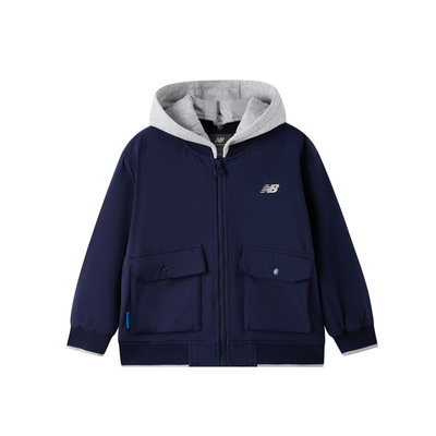 NB童装男女冬季假两件外套棉服