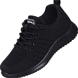 老北京布鞋女款透气防滑软底一脚蹬网面鞋中老年舒适不累脚工作鞋