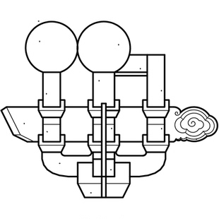 三踩品字科斗拱CAD-清式单翘平身科三视图及分件尺寸图cad动态块