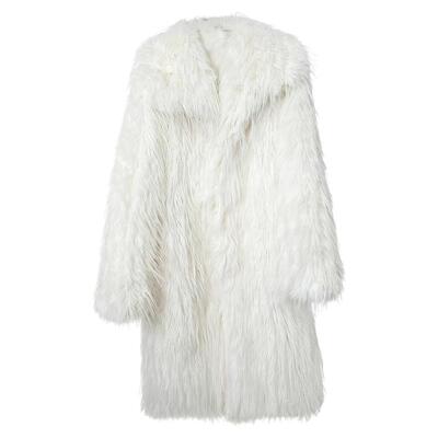 贵妇风俄式辣妹白色环保皮草外套