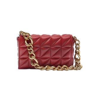 Z家2024新款女包红色金色链条迷笛腋下复古单肩包时尚绣花小方包