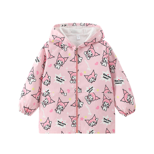 女童罩衣儿童秋冬季防水防脏加绒加厚羽绒服护衣宝宝外穿洋气外套