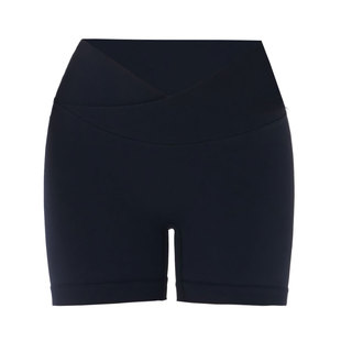 LARRMAIN美式辣妹V低腰裸感瑜伽短裤女高腰提臀紧身三分裤骑行裤