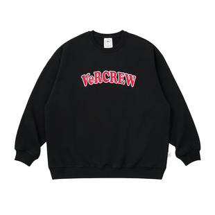VMCL 三色贴布刺绣LOGO美式街头宽松加绒卫衣男女23AW vermicelli