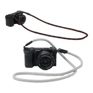 耐影登山绳相机背带适用于索尼A6500 A7M3 R2尼康Z5 ZFC Z30富士XT5 XH2S XT10相机肩带棉织文艺挂绳可斜跨