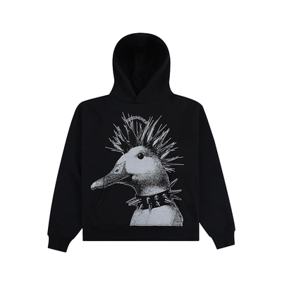 PLEASURES创意印花拉绒连帽卫衣