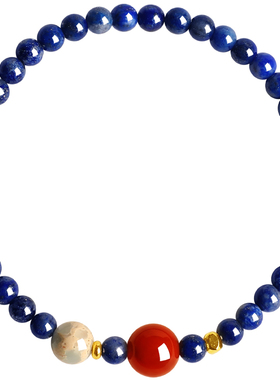 普陀山原矿阿富汗天然青金石手串